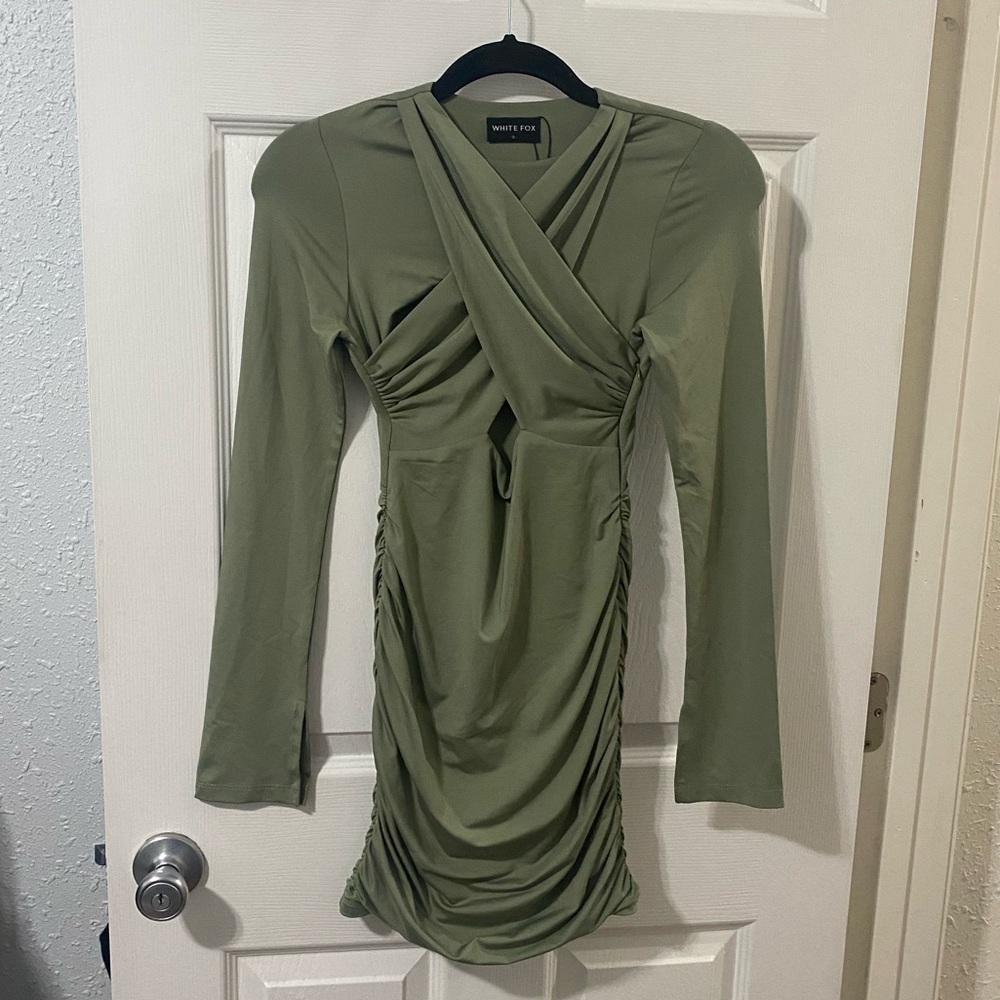 White Fox - Only Desire Long Sleeve Mini Dress
